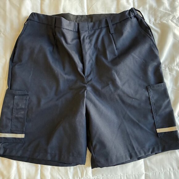 NEW Stan Herman FedEx Shorts 16R Women Cargo Reflective Stripe POCKETS Blue - Picture 1 of 4
